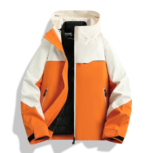 Herren hochwertige wasserfeste Outdoor-Jacke mit verstellbarer Kapuze und isolierendem Innenfutter Echoarchiv