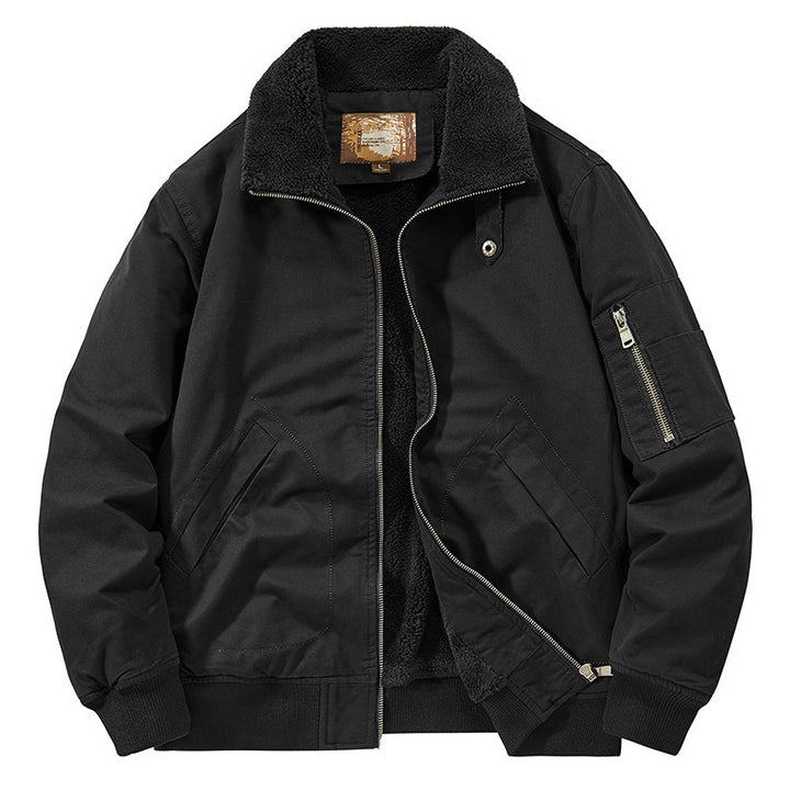 Herren Teddygefütterte Pilot-Bomberjacke mit Sherpa-Innenfutter und Ärmeltasche Echo Archiv