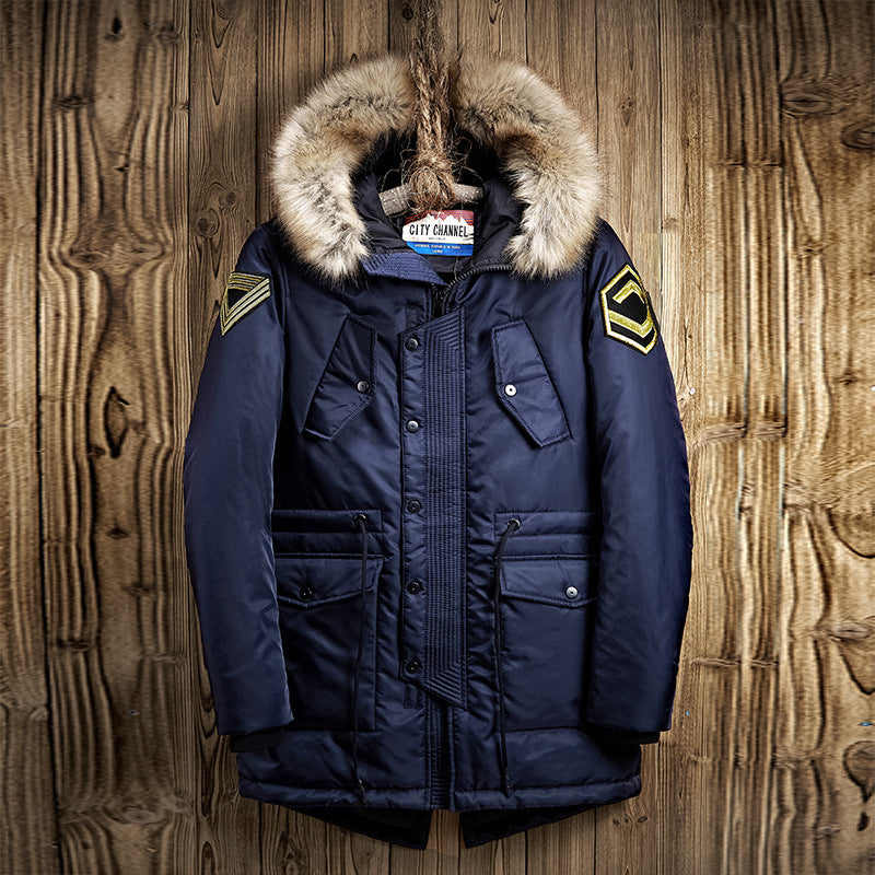 Herren Parka mit abnehmbarer Kapuze und warmem Fleecefutter Echoarchiv