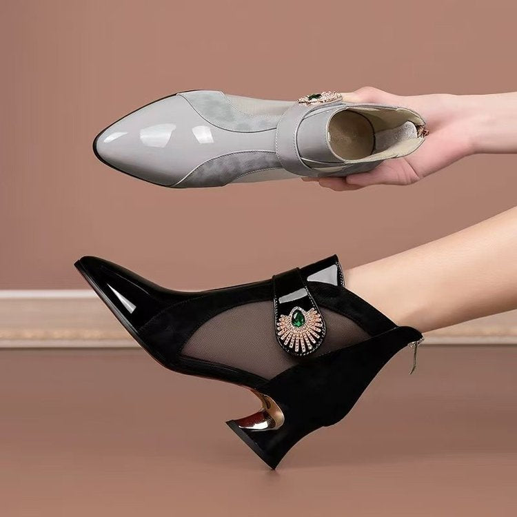Damen Elegante Stiefeletten mit transparenten Einsätzen Echo Archiv