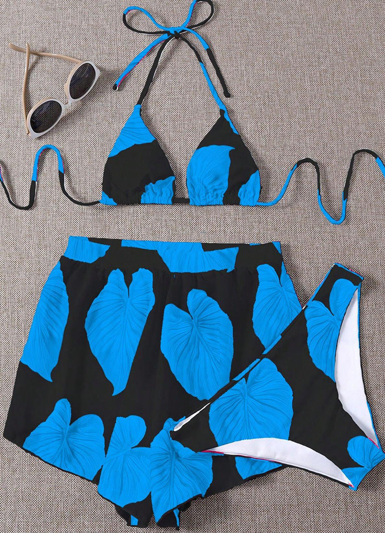 Damen Zweiteiliges Bikini-Set mit verspieltem Rock und Triangel-Oberteil Echo Archiv
