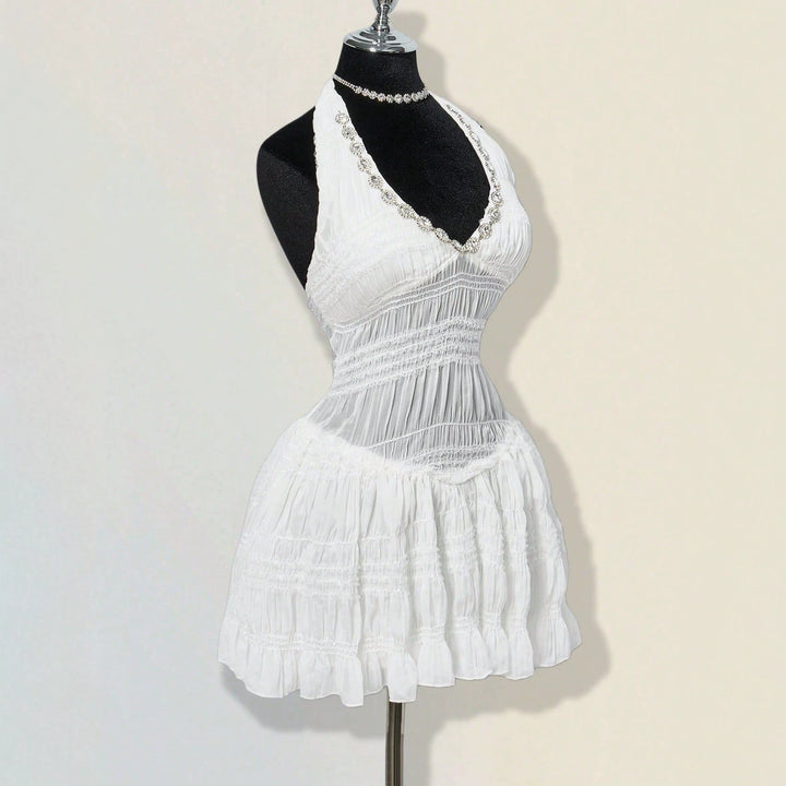 Damen Sommerliches Kleid im romantischen Vintage-Stil mit raffinierten Falten Echo Archiv
