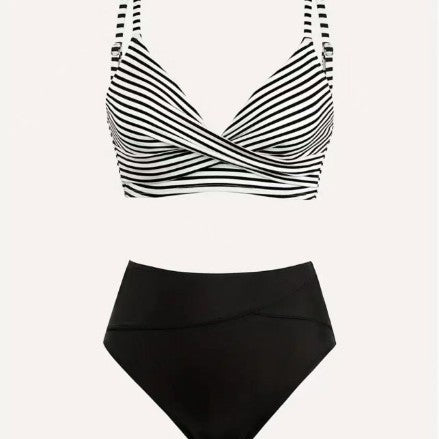 Damen Hochgeschnittenes Bikini-Set mit Wickel-Oberteil Echo Archiv