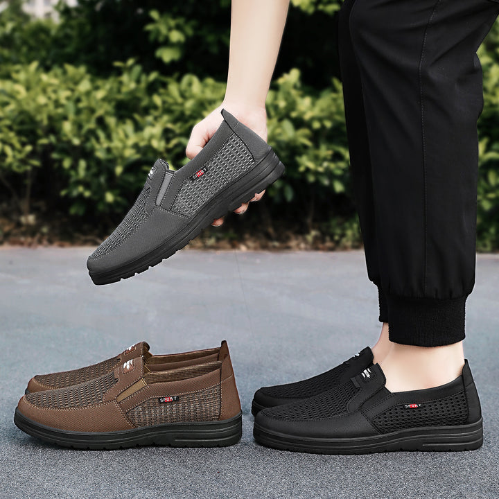 Herren nan atmungsaktiver Slip-On Freizeitschuh mit gestricktem Obermaterial, elastischem Einstieg und stoßdämpfender EVA-Sohle Echo Archiv