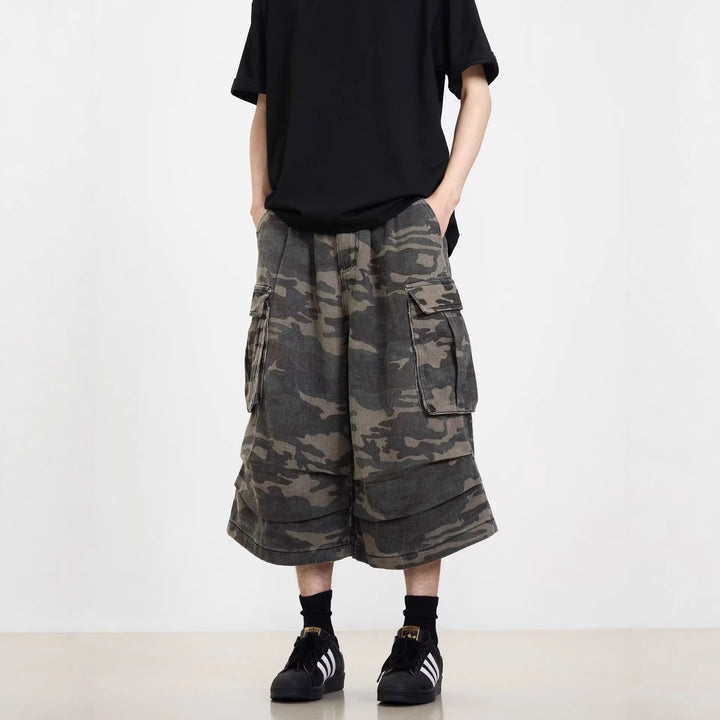 Herren Modische Cargoshorts mit weitem Schnitt Echoarchiv