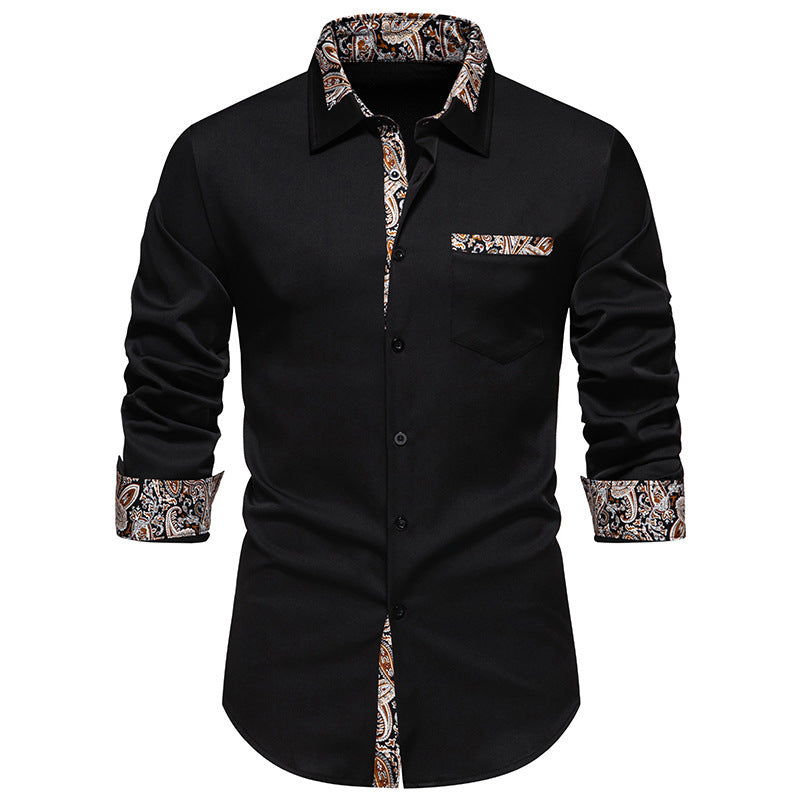 Herren Langarmhemd mit eleganten Paisley-Mustern Echoarchiv