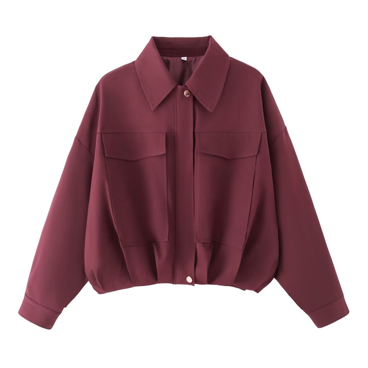Damen Oversize Utility-Jacke mit Pattentaschen, Drop-Shoulder und elastischem Saum Echo Archiv