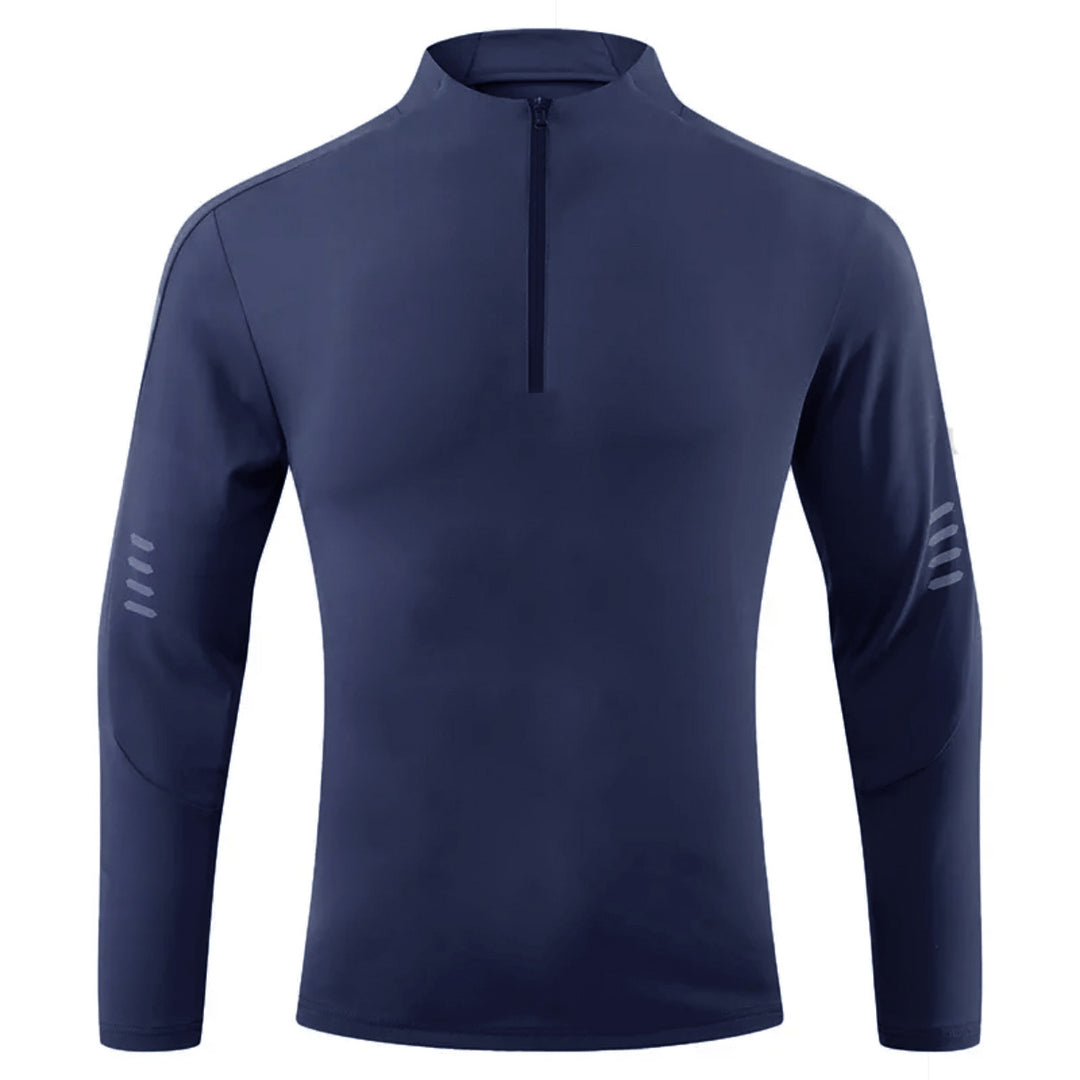 Herren Funktions-Langarmshirt mit hohem Kragen und innovativem Reißverschluss Echoarchiv
