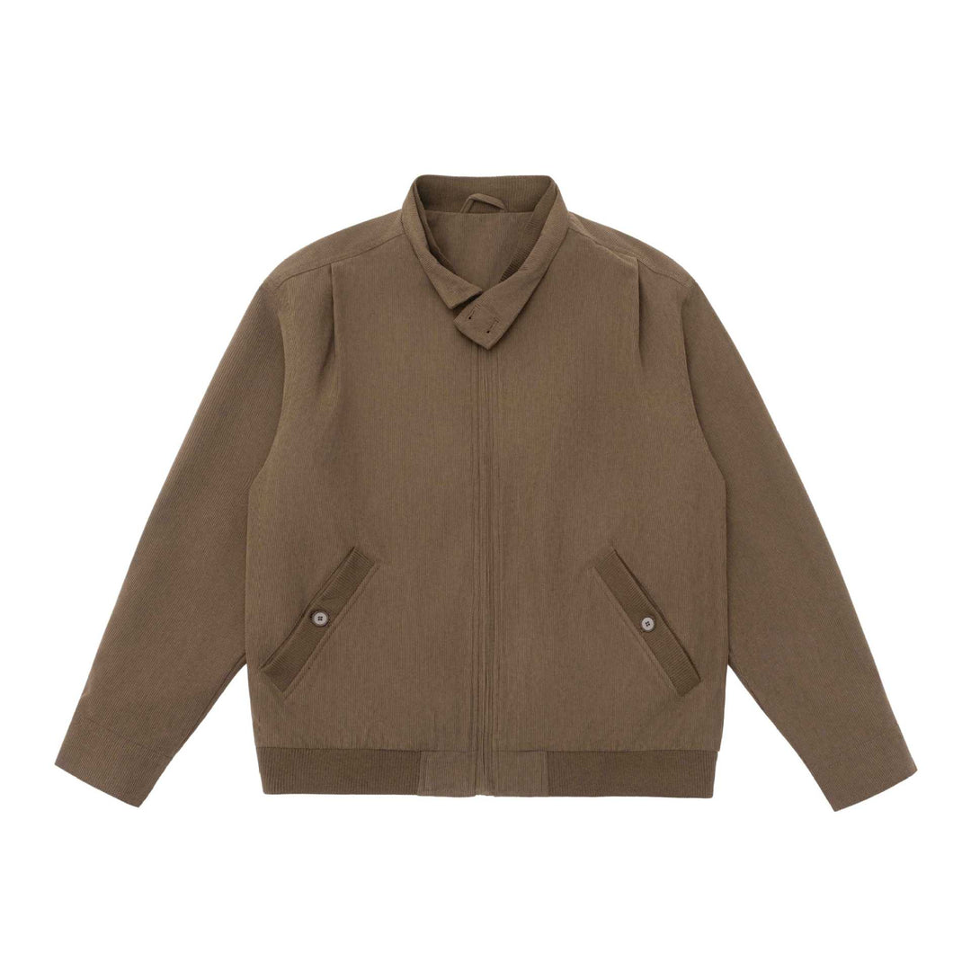 Herren Gepolsterte Jacke im Cord‑Look mit Stehkragen und aufgesetzten Pattentaschen Echoarchiv
