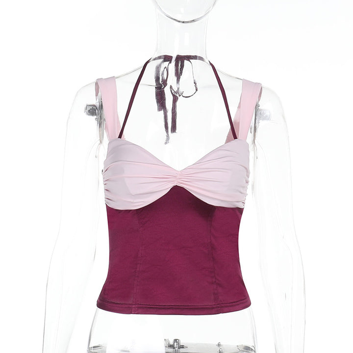 Damen Crop-Top mit schulterfreiem Design und raffinierten Rüschendetails Echo Archiv
