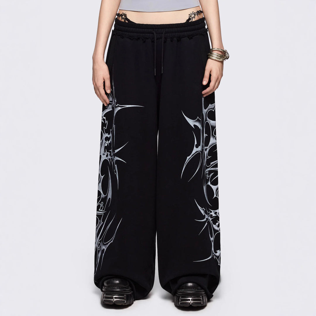 Damen Urbaner Baggy-Hosen mit Grafiken Echo Archiv