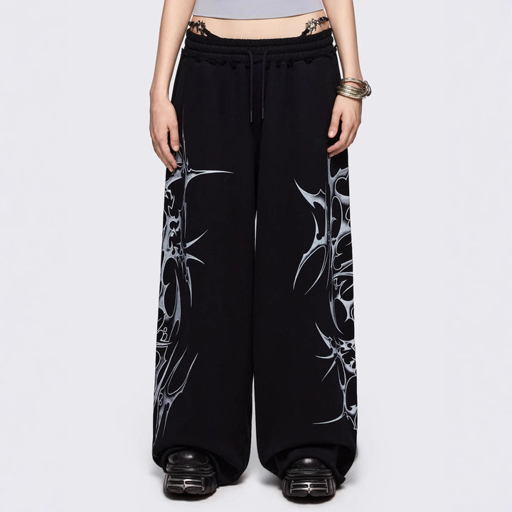 Damen Urbaner Baggy-Hosen mit Grafiken Echo Archiv