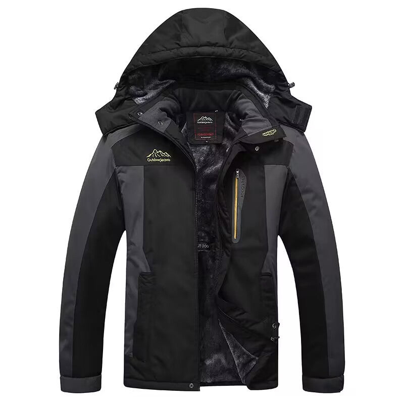 Herren Technische Winter-Outdoorjacke mit Fleece-Innenfutter und Kapuze Echoarchiv