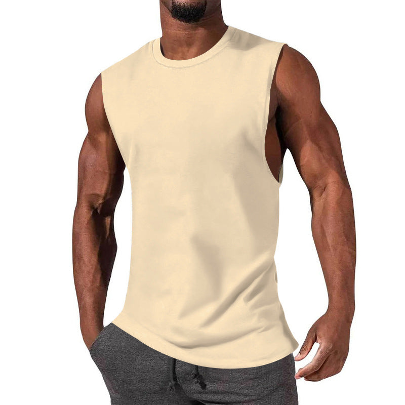 Herren nan athletisches Tanktop mit extra tiefem Armanschnitt und elastischem Baumwollmix Echoarchiv