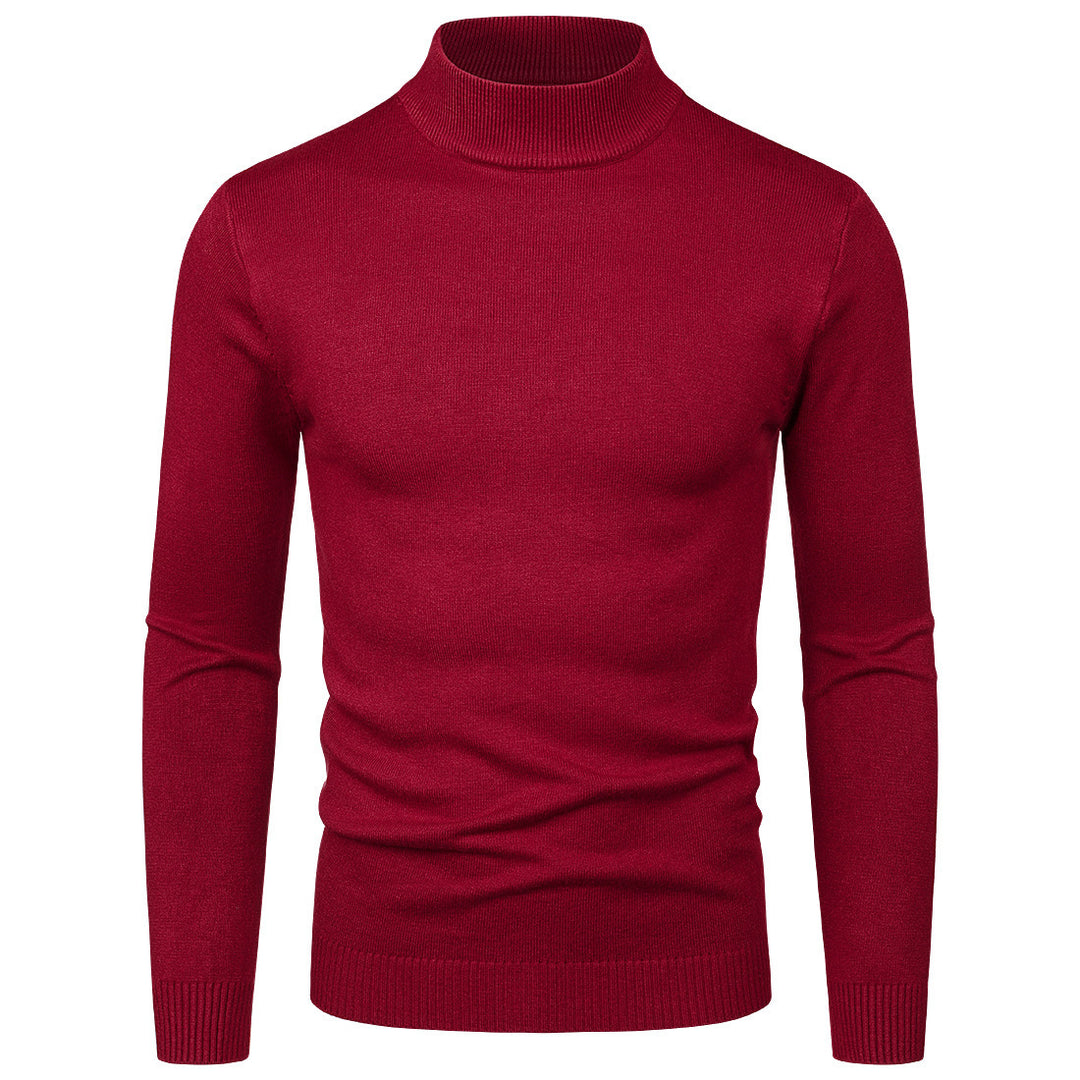 Herren Hochwertiger Rollkragenpullover aus feiner Baumwolle Echoarchiv