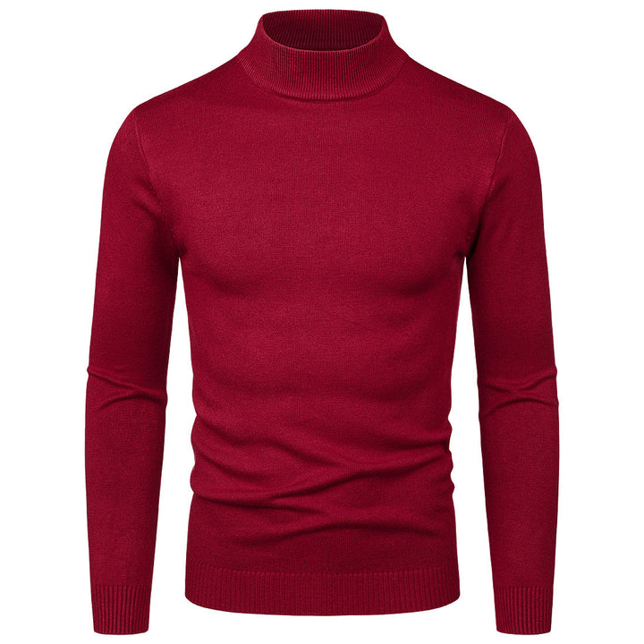 Herren Hochwertiger Rollkragenpullover aus feiner Baumwolle Echoarchiv