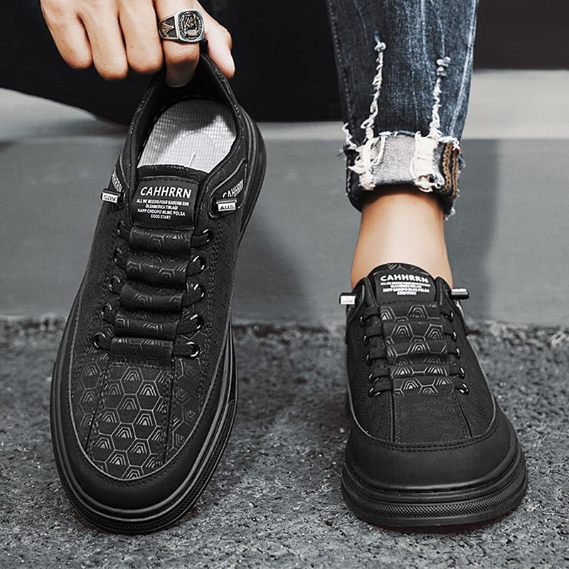 Herren Lässige Low-Top Sneaker mit geprägter Wabenstruktur und dämpfender Plateausohle Echoarchiv
