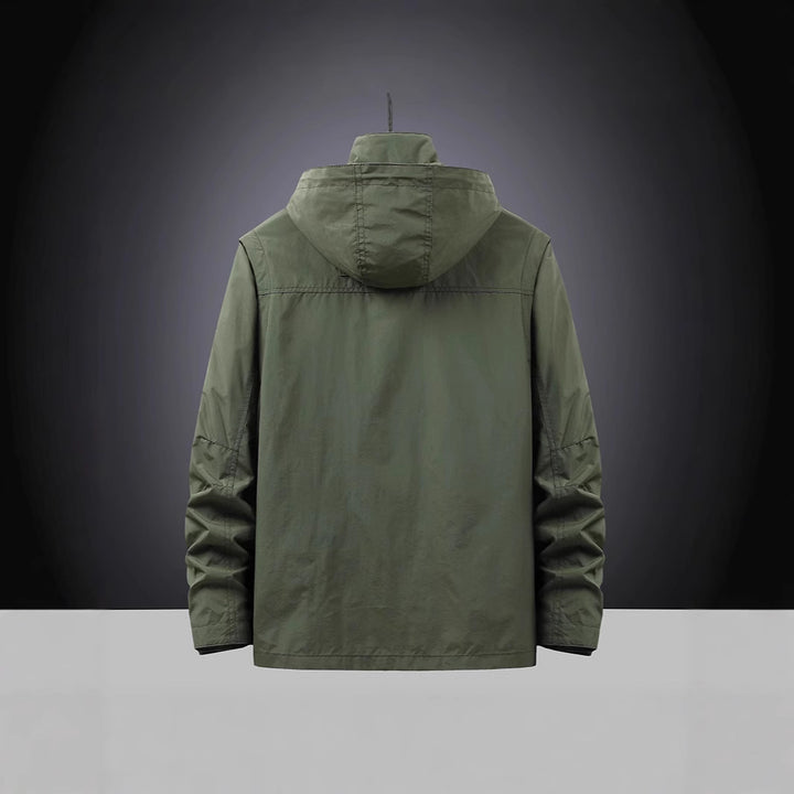 Herren Multifunktions-Fieldjacke mit Kapuzenkragen, Cargo-Taschen und D-Ring Echoarchiv