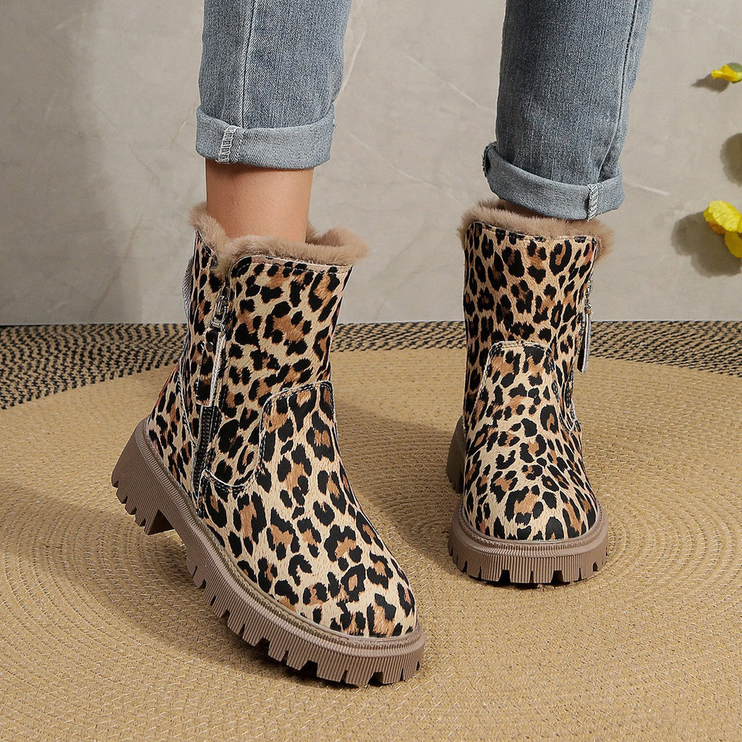 Echoarchiv | Elegante Stiefel Mit Leopardenmuster