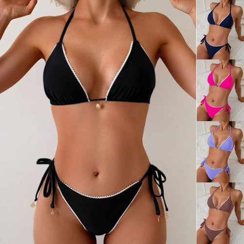 Damen Triangel-Bikini-Set mit eleganter Kontrastbordüre Echo Archiv