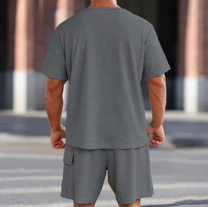 Herren lässiges Sport-Set mit praktischen Taschen und atmungsaktivem Gewebe Echoarchiv