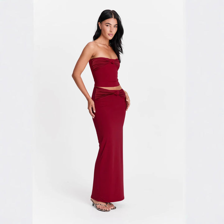 Damen Wickeloberteil mit Knotendetails und figurbetontem Design Echo Archiv