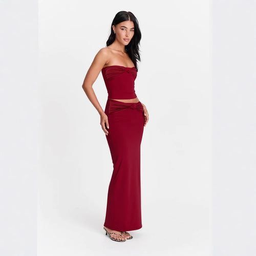 Damen Wickeloberteil mit Knotendetails und figurbetontem Design Echo Archiv