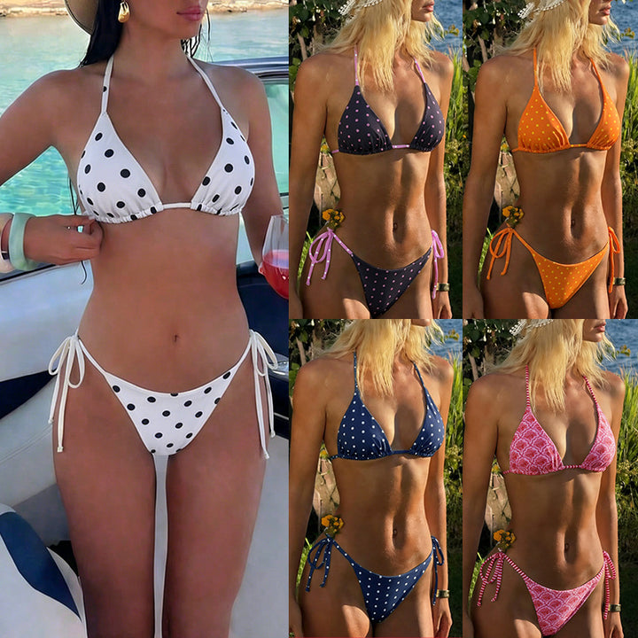 Damen Triangel-Bikini mit animalischem Muster und verstellbaren Seitenbändern Echo Archiv