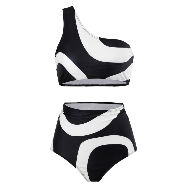 Damen Bikini-Set mit asymmetrischem Oberteil und eleganter Wickelrock Echo Archiv