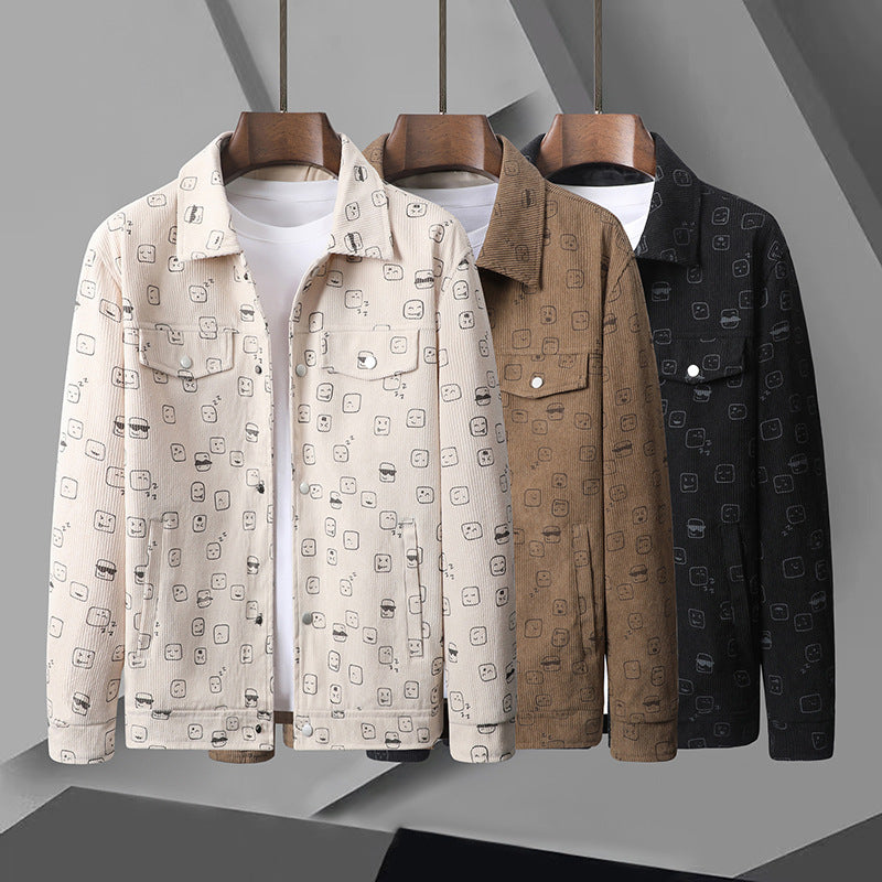 Herren Modische Utility-Jacke mit aufgesetzten Taschen Echo Archiv