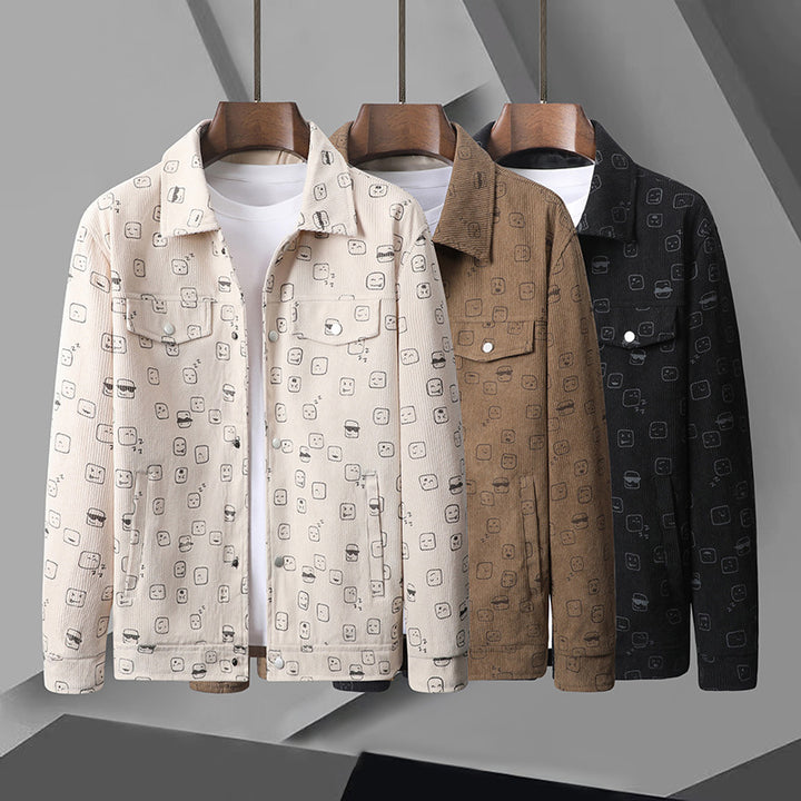 Herren Modische Utility-Jacke mit aufgesetzten Taschen Echo Archiv