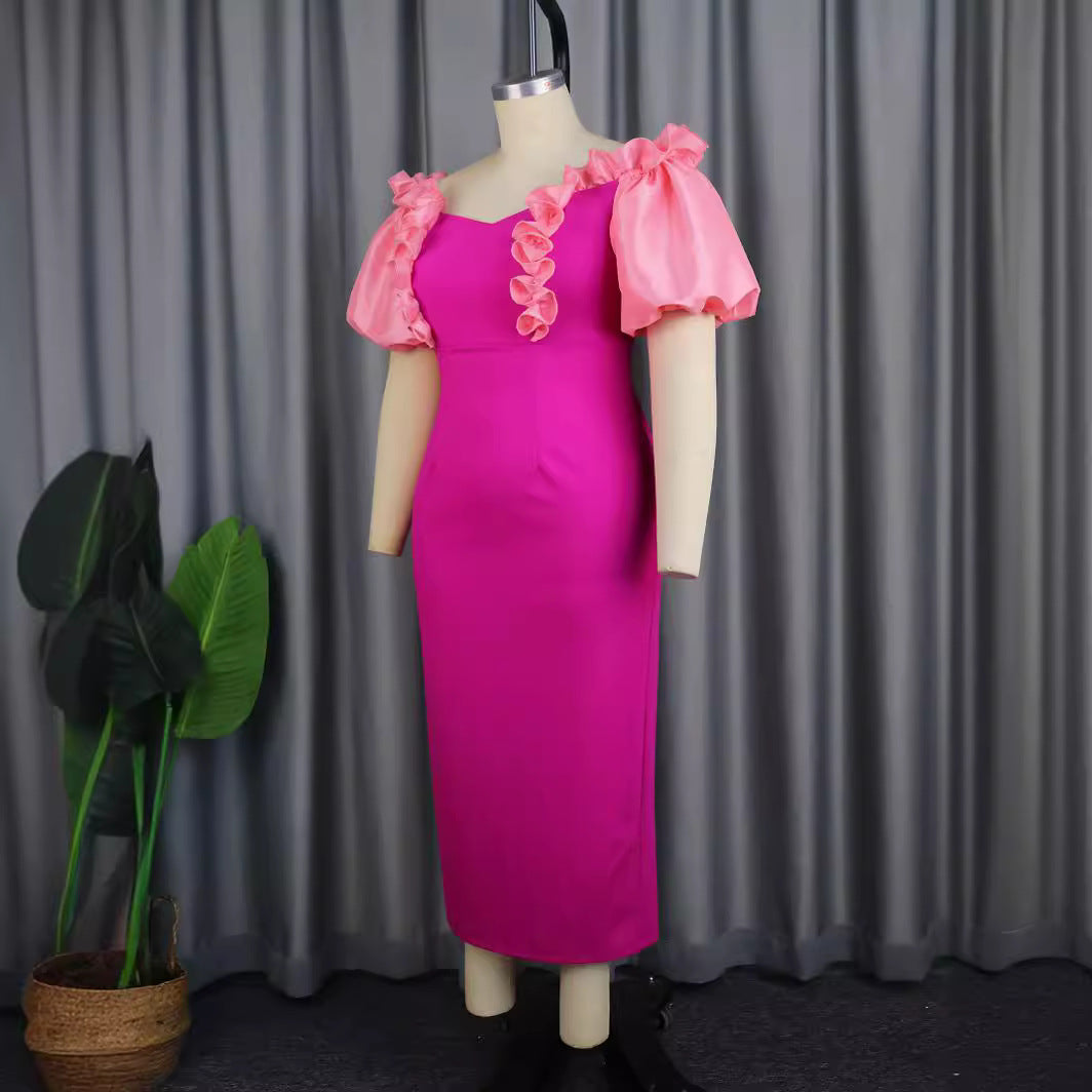 Damen Langkleid mit voluminösen Rüschensäumen Echo Archiv