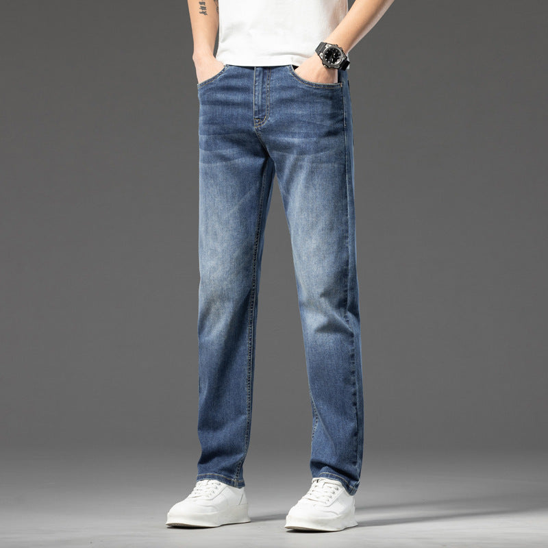 Herren lässige Denim-Jeans mit bequemem Schnitt und tiefen Taschen Echoarchiv