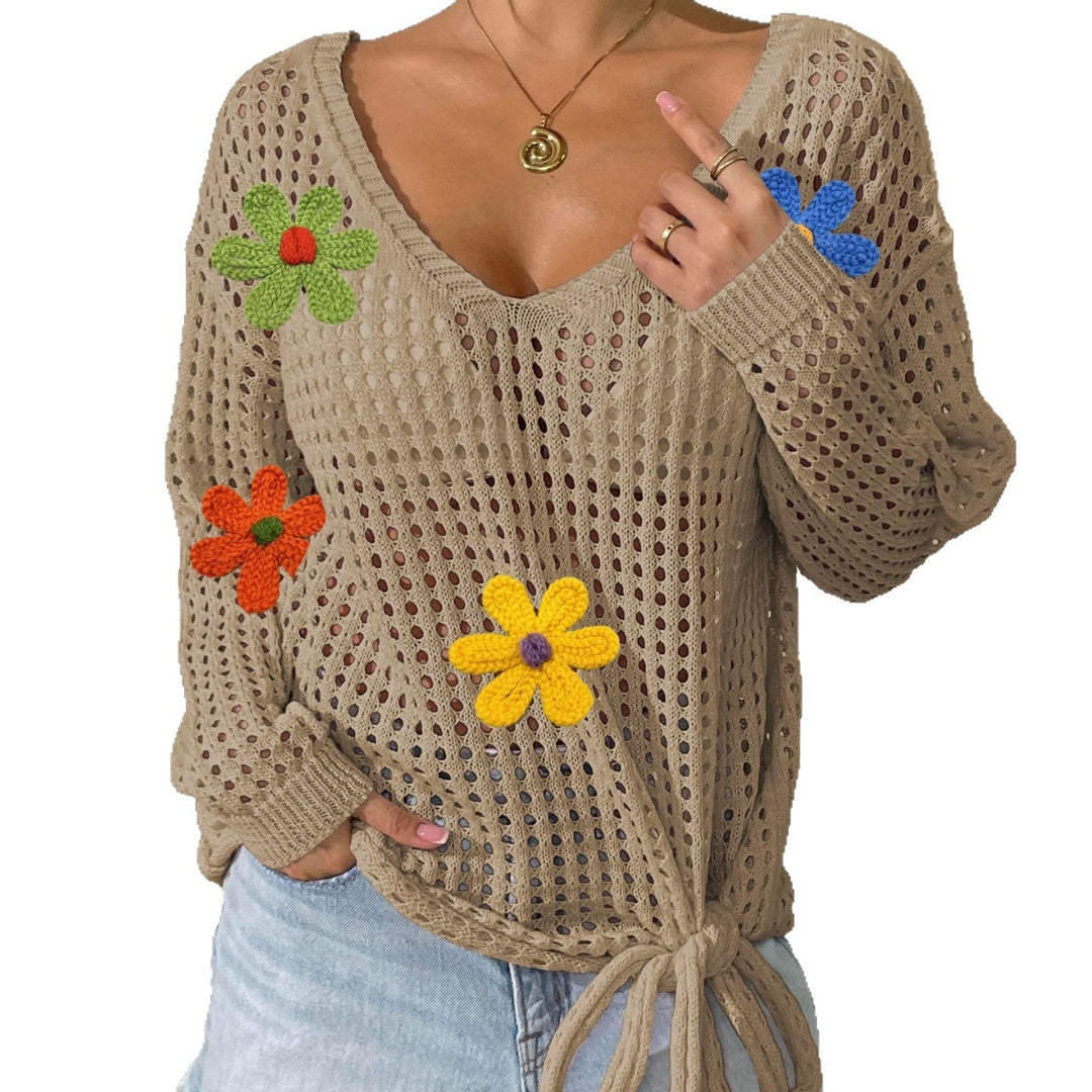 Damen Häkeloberteil mit Blumenapplikationen Echo Archiv