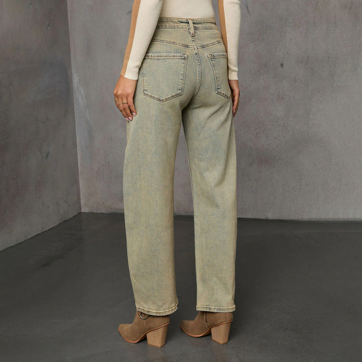 Damen High-Waist Culotte-Jeans mit sichtbarer Vordernaht Echo Archiv