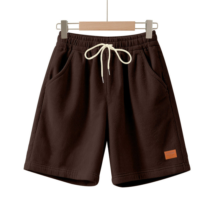 Herren nan lässige Bermudashorts aus feinstrukturiertem Baumwollmix mit elastischem Bund und Kordelzug Echo Archiv
