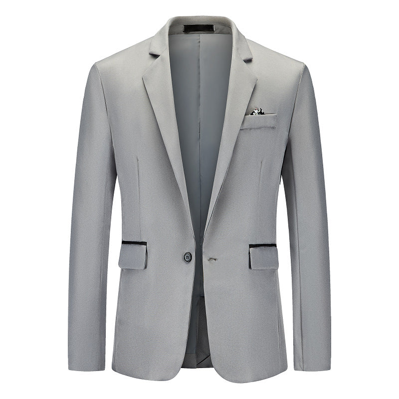 Herren Eleganter Anzugblazer mit feiner Struktur und modernem Schnitt Echoarchiv