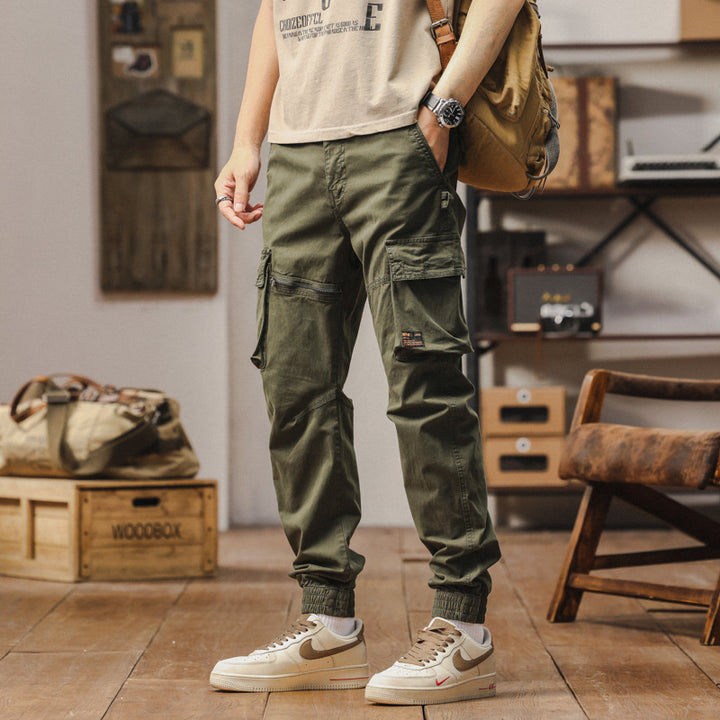 Herren Carpenter-Style Cargohose mit Zip-Knöchel, verstärkten Kniepaneelen und multifunktionalen Taschen Echo Archiv