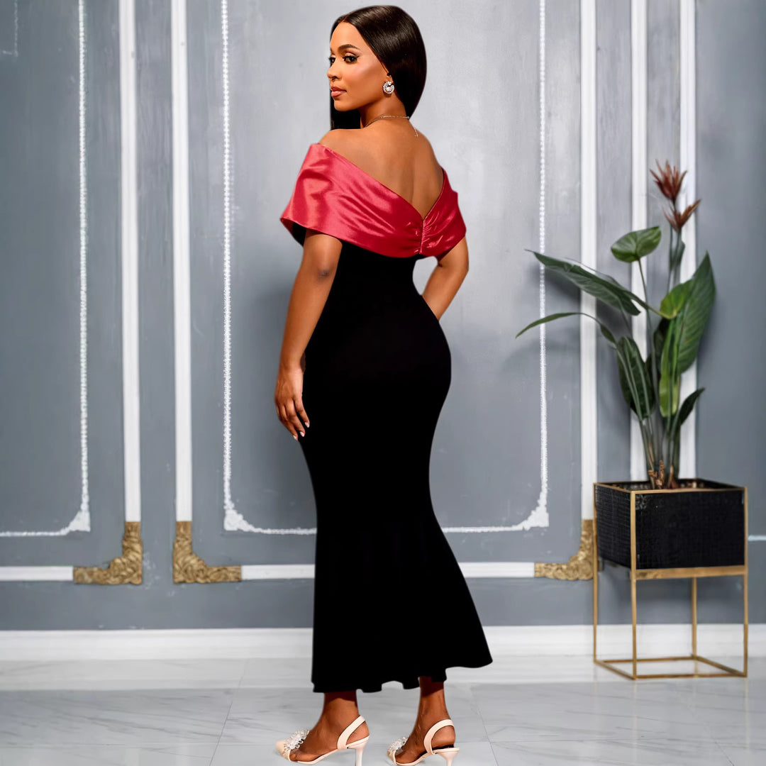Damen Elegantes schnittloses Abendkleid mit voluminösem Taillenvolant Echo Archiv