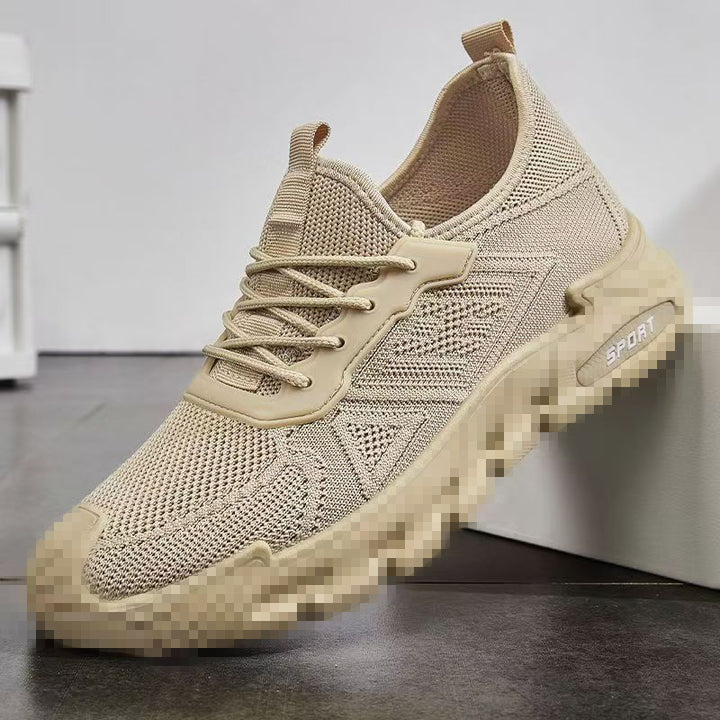 Herren Leichter Strick-Running-Style Sneaker mit gepolsterter Plateau-Sportsohle Echoarhiv