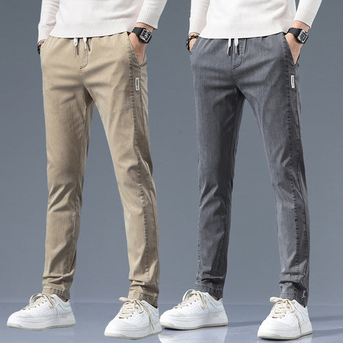 Herren stylische Chino-Hose mit verstellbarem Bund und modernen Details Echoarchiv