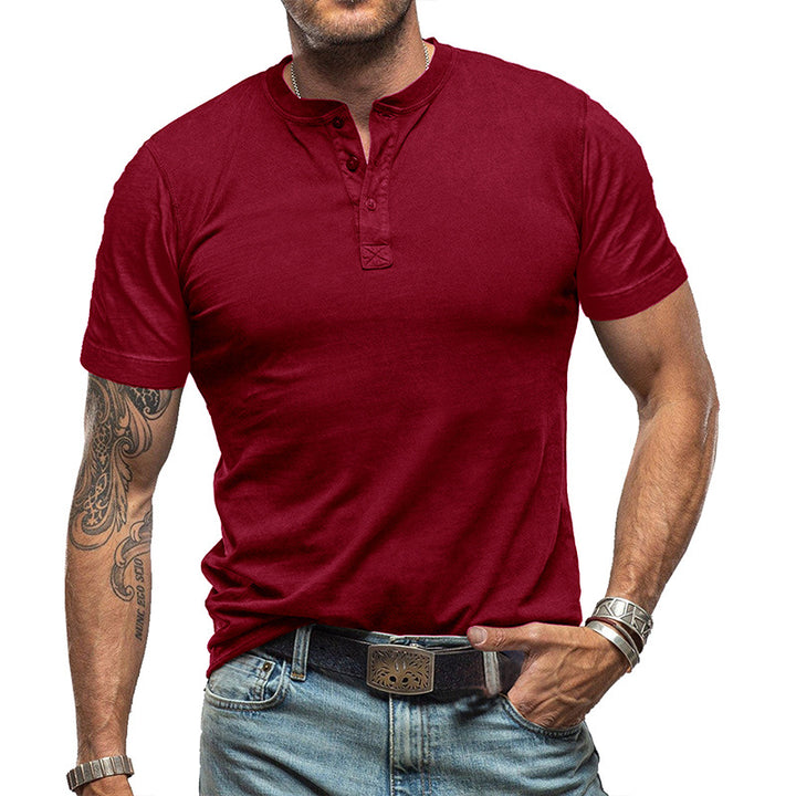 Herren Kurzarmshirt mit Knopfleiste und lässigem Design Echoarchiv