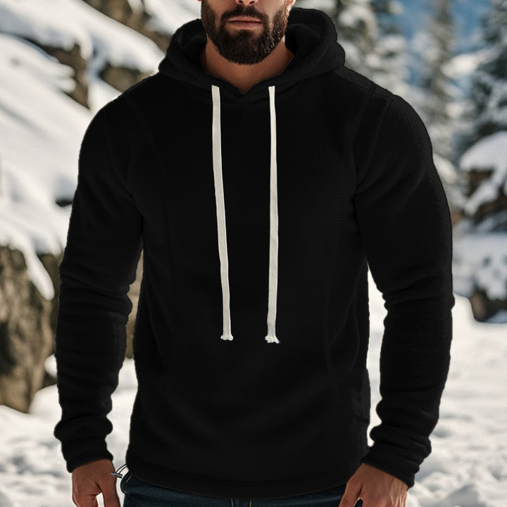 Herren Kapuzenpullover aus weichem Fleece mit kontrastierenden Nähte Echoarchiv