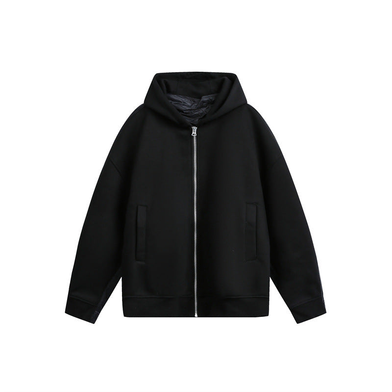 Unisex Oversize Kapuzen‑Sweatjacke mit Reißverschluss, Eingrifftaschen und gefütterter Kapuze Echoarchiv