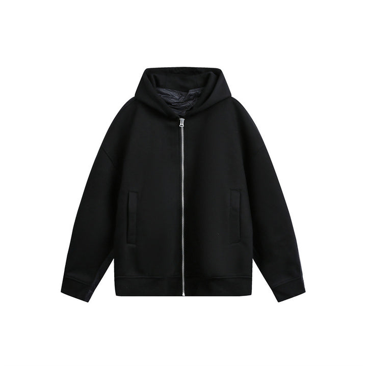 Unisex Oversize Kapuzen‑Sweatjacke mit Reißverschluss, Eingrifftaschen und gefütterter Kapuze Echoarchiv