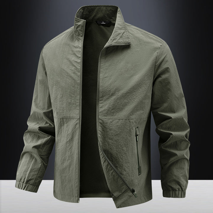 Herren Leichte technische Übergangsjacke mit Stehkragen atmungsaktivem Mesh-Futter und wasserabweisenden Reißverschlusstaschen Echo Archiv
