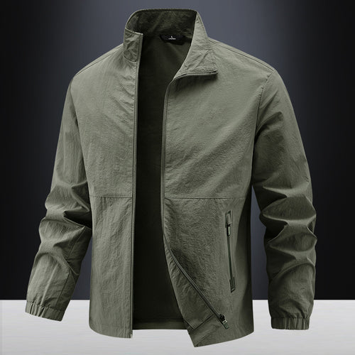 Herren Leichte technische Übergangsjacke mit Stehkragen atmungsaktivem Mesh-Futter und wasserabweisenden Reißverschlusstaschen Echo Archiv