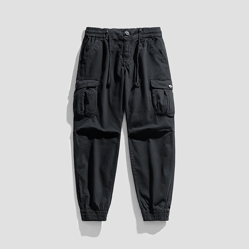 Herren Urbane Utility-Cargo-Jogger mit elastischem Komfortbund, Tunnelzug und Klapp‑Mehrfachtaschen Echo Archiv