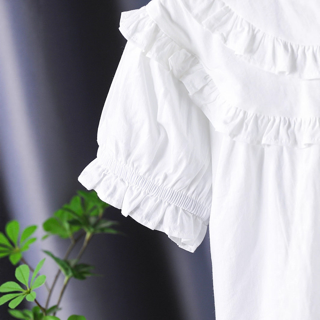 Mädchen Rüschenbluse mit eleganter Knopfleiste Echo Archiv