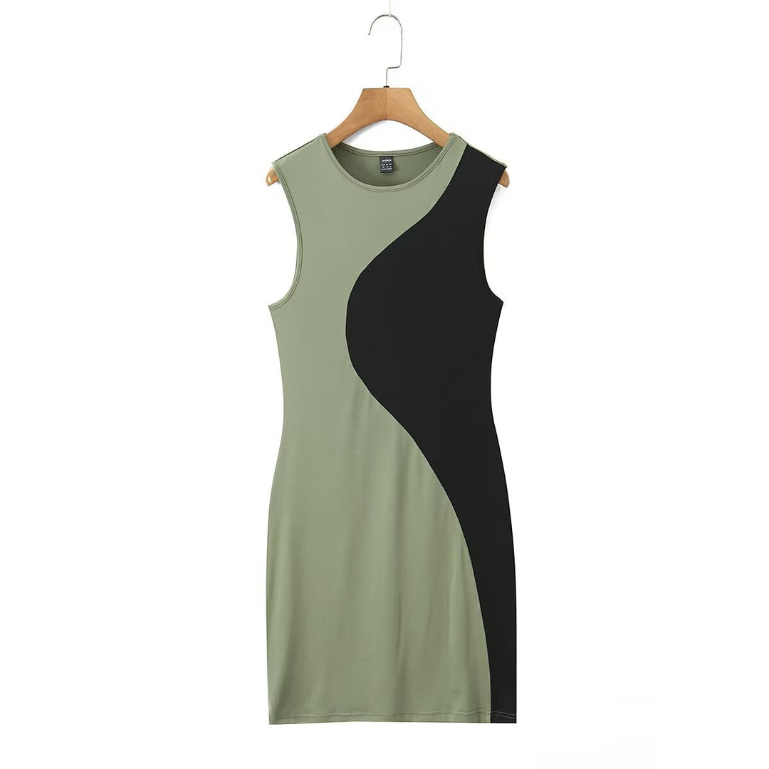 Damen ärmelloses Kleid mit innovativem asymmetrischem Design Echo Archiv